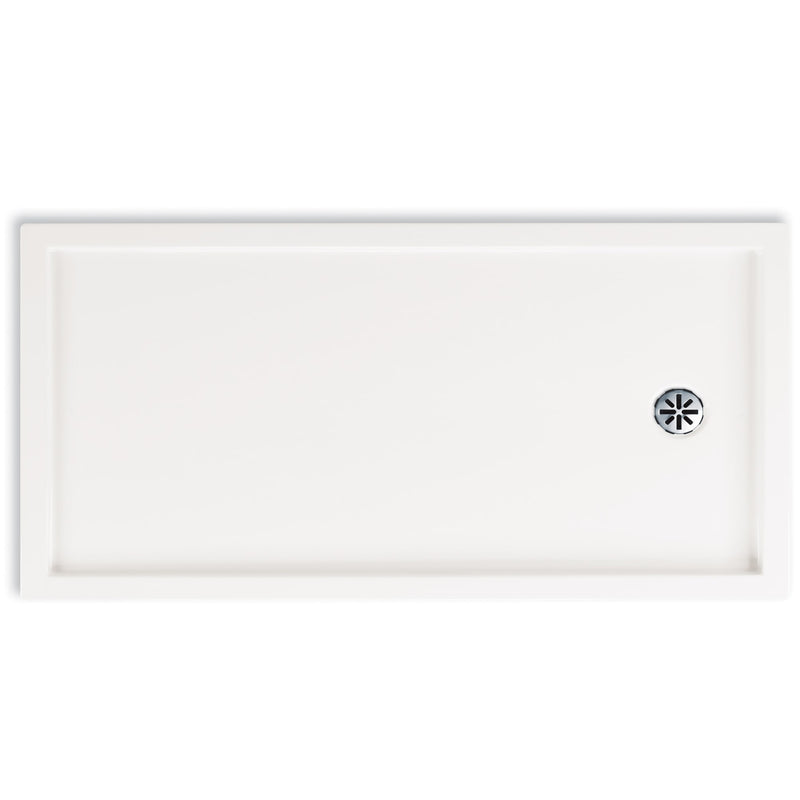 Neptune Entrepreneur Zen 6032 Acrylic Alcove Shower Base in White with Right Drain – 220097-501-001-002