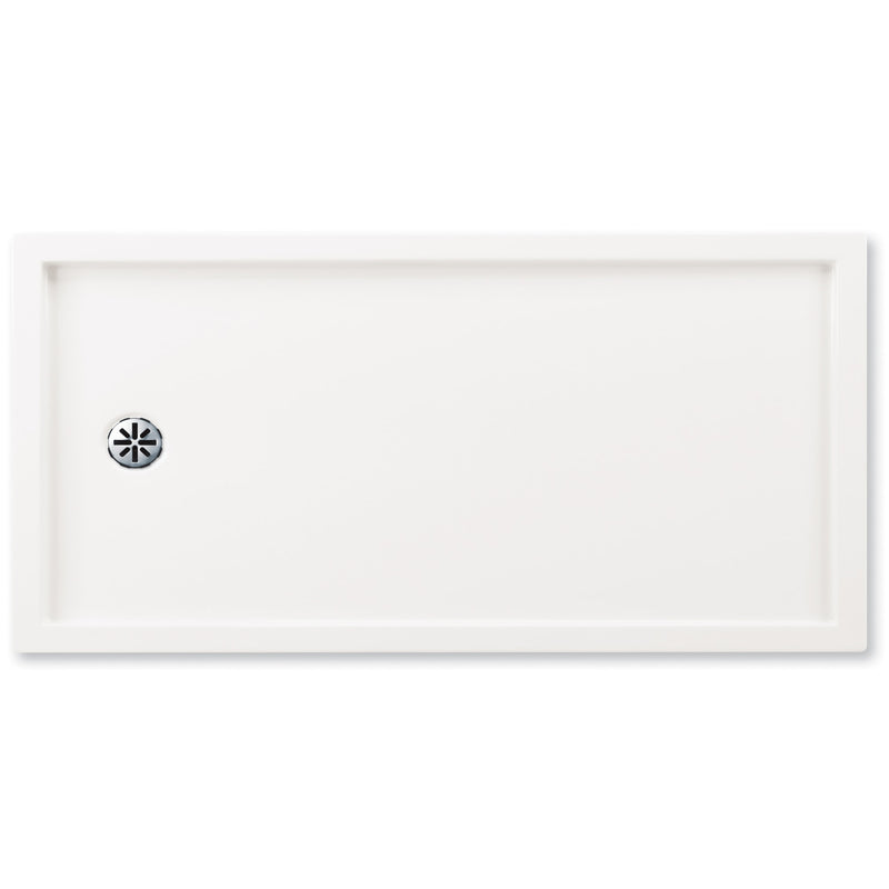Neptune Entrepreneur Zen 6030 Acrylic Alcove Shower Base in White with Left Drain – 220096-501-001-001