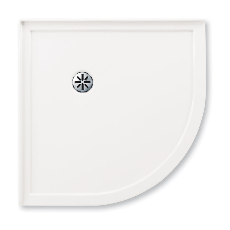 Neptune Entrepreneur Zen 3636 Acrylic Neo-Round Shower Base in White with Corner Drain – 220099-000-001-000