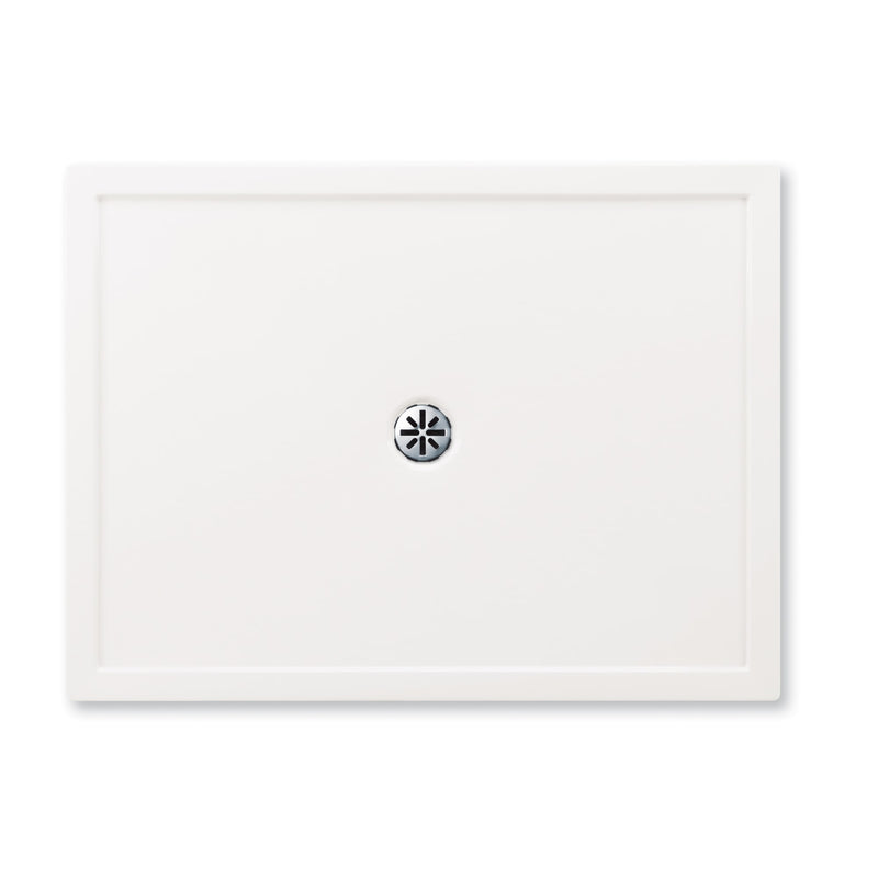 Neptune Entrepreneur Zen 4836 Acrylic Corner Shower Base in White with Center Drain – 220100-503-001-000