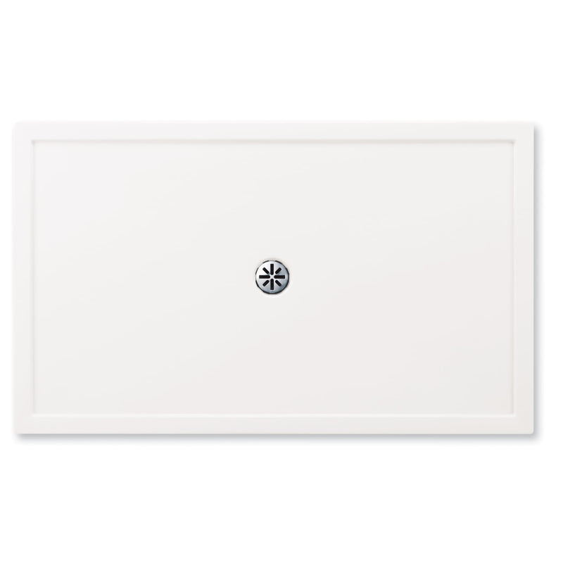 Neptune Entrepreneur Zen 6036 Acrylic Corner Right Shower Base in White with Center Drain – 220101-503-001-000