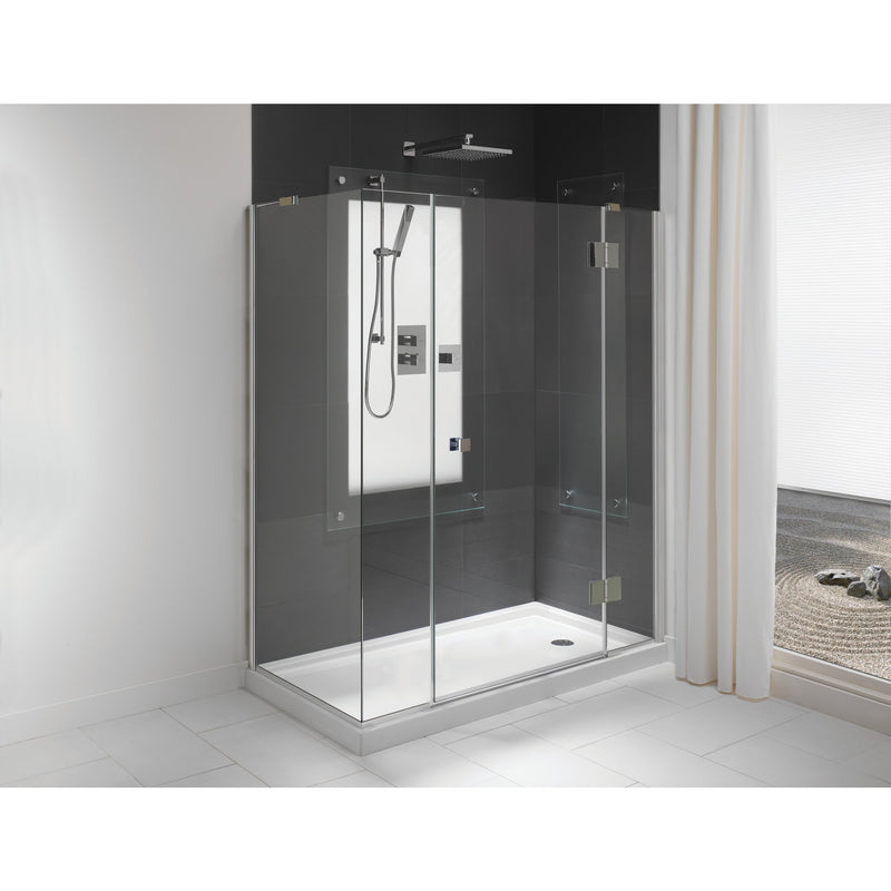 Neptune Entrepreneur Zen 6032 Acrylic Corner Shower Base in White with Left Drain – 220097-502-001-001