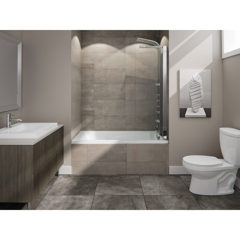 Neptune Entrepreneur Zenya 6032 IF AFR Acrylic Alcove Right Drain Bathtub in White – 220177-000-001-002